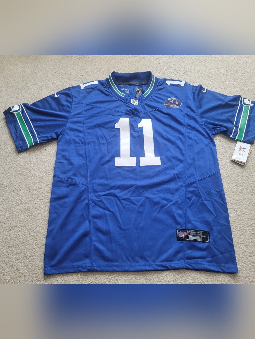 Seattle Seahawks Jaxon Smith-Njigba #11 Stitched NFL Throwback 50th Jersey Men L